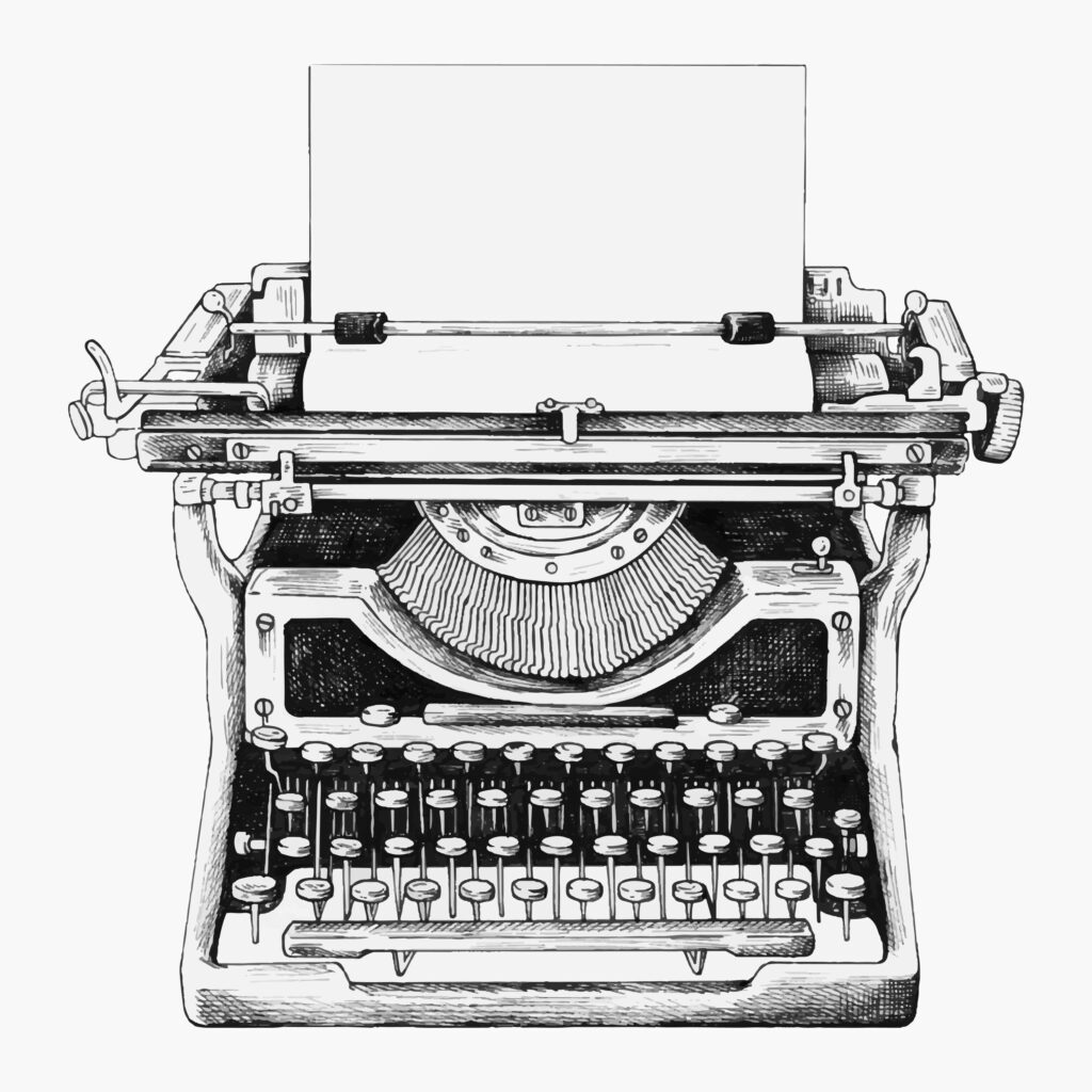 Vintage Typewriter Illustration